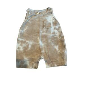 Rylee & Cru Baby Brown Tie Dye Sleeveless Romper Size 0-3M